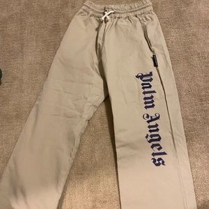 New Palm Angels Kids Classic Logo Print Drawstring Pants
